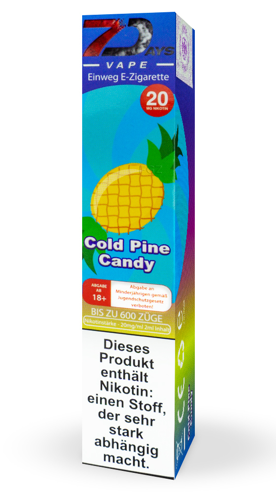 7 Days Vape - E-Shisha - Cold Pine Candy