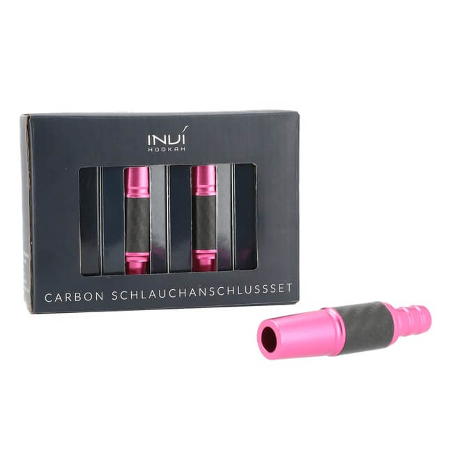 INVI Schlauchanschluss Set Alu-Carbon 18/8er | Pink
