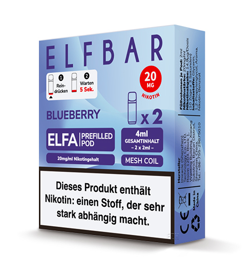 Elf Bar ELFA Prefilled Pod Blueberry (2Stk.)