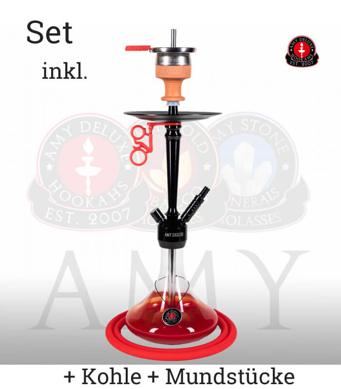 Amy Alu Deluxe Klick S 066 (RS Schwarz / Farbe Rot) Set