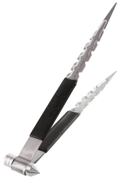 Edelstahlzange "Spiky" mit Hammer und Silikongriff 30cm