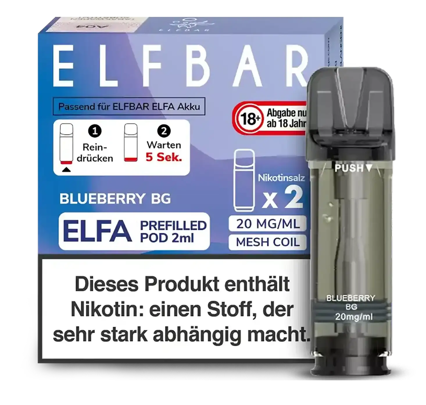 Elf Bar ELFA Prefilled Pod Blueberry BG (2Stk.)