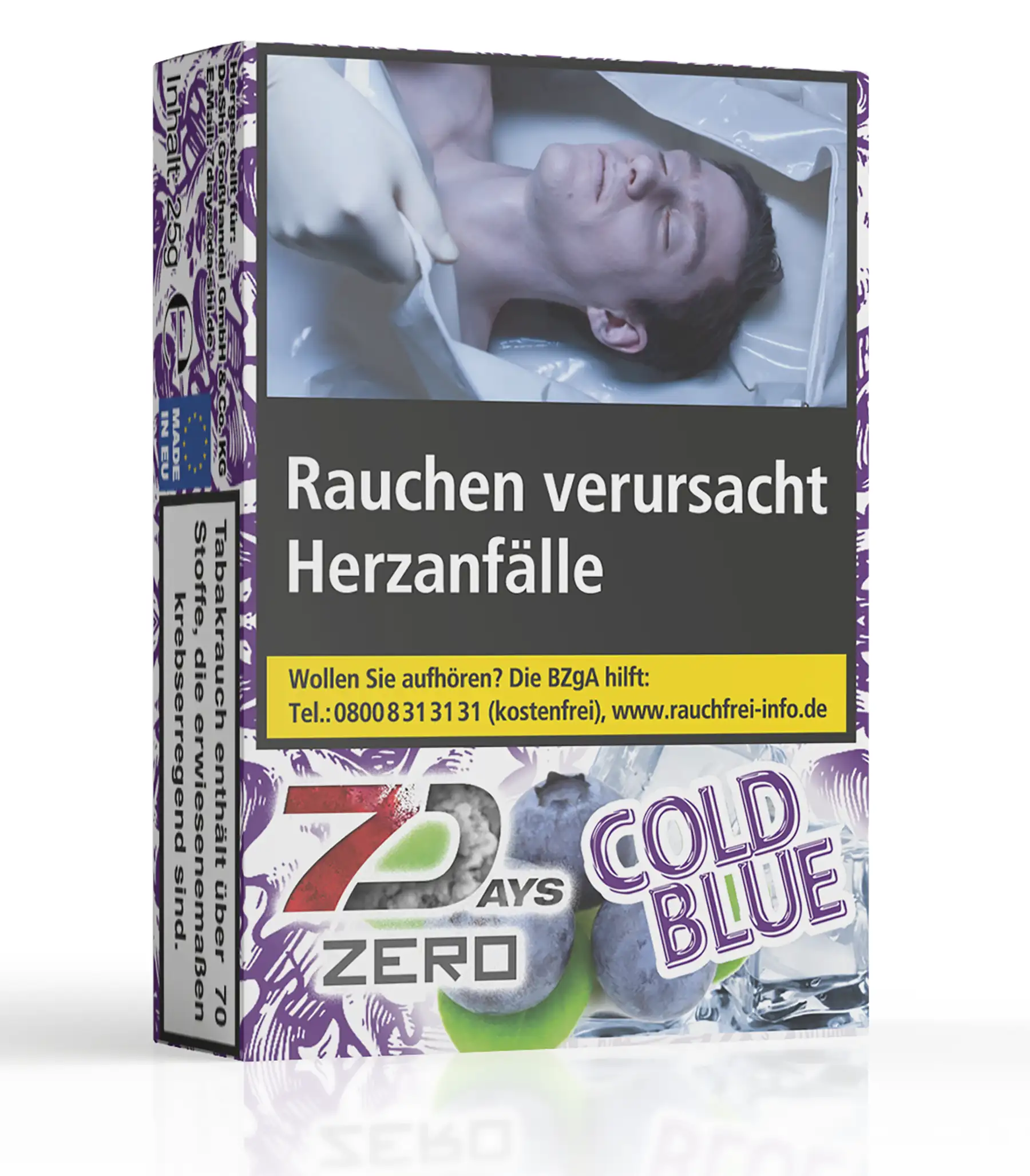 7Days Zero Tabakersatz Cold Blue 25g