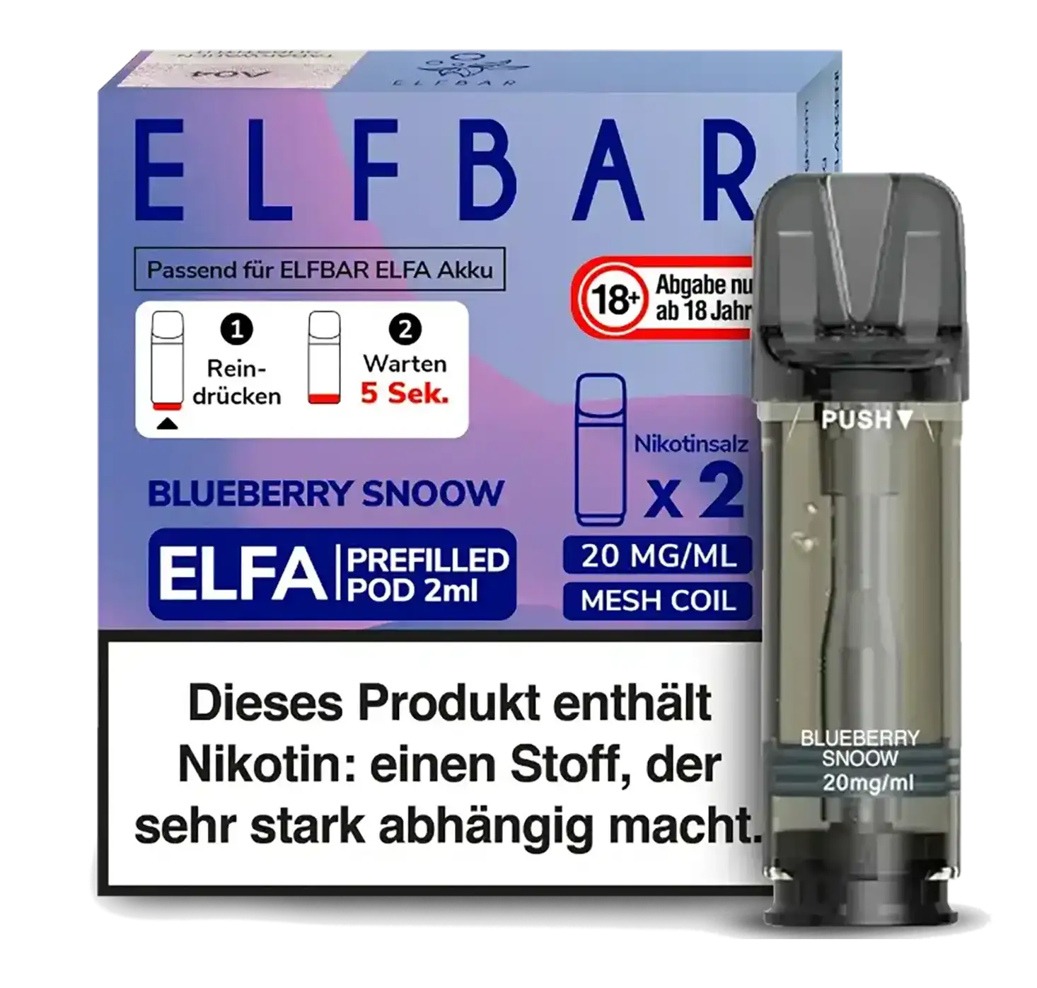 Elf Bar ELFA Prefilled Pod Blueberry Snow (2Stk.)