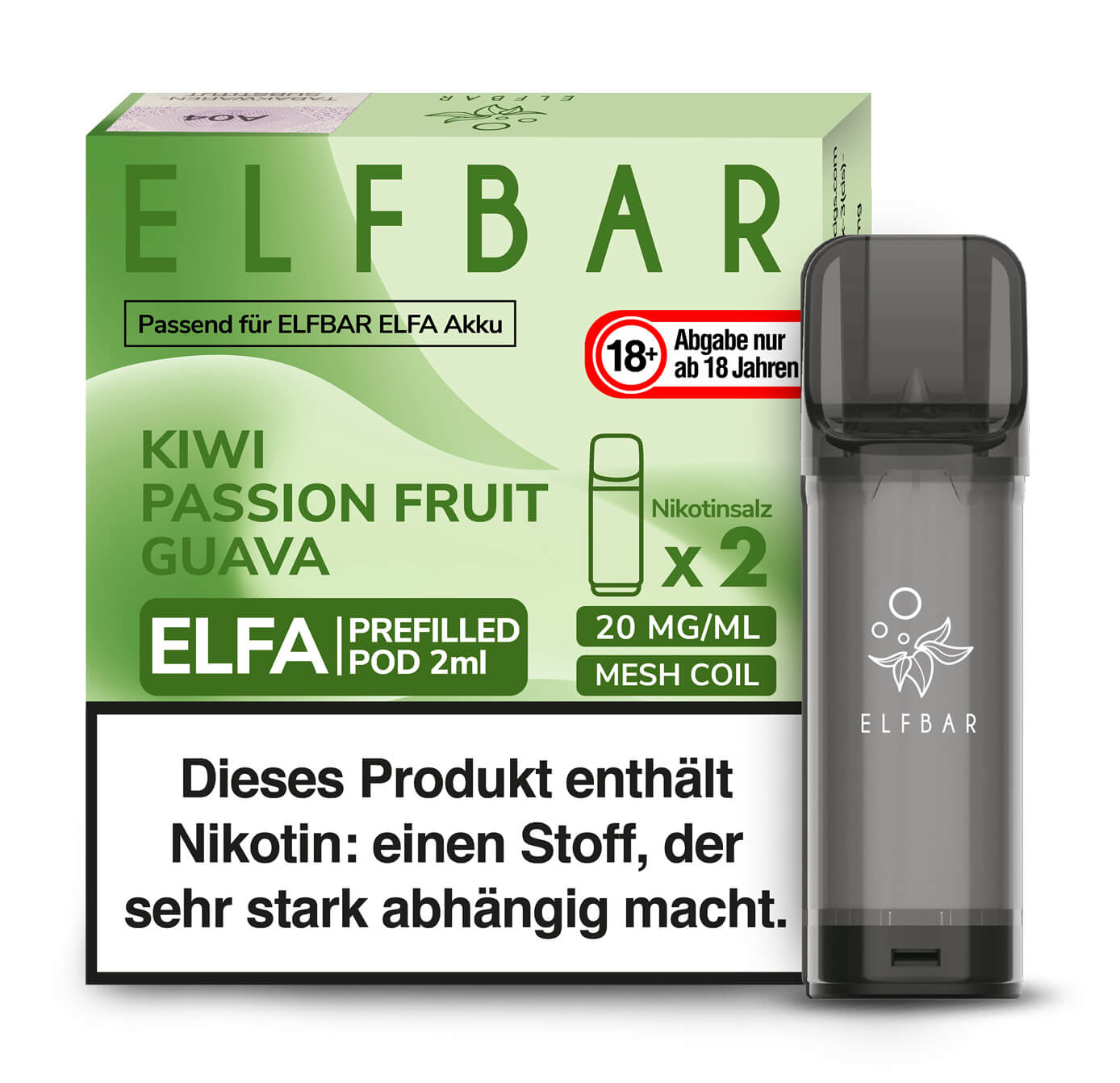 Elf Bar ELFA Prefilled Pod Kiwi Passion Fruit Guava (2Stk.)