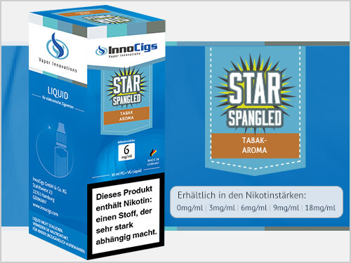 Innocigs Liquid - Star Spangled Tabak Aroma - 0 mg/ml