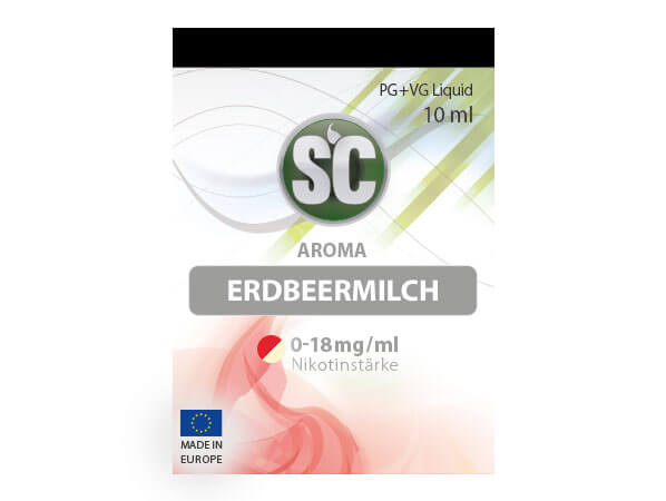 Erdbeermilch Liquid (10ml) 0 mg/ml