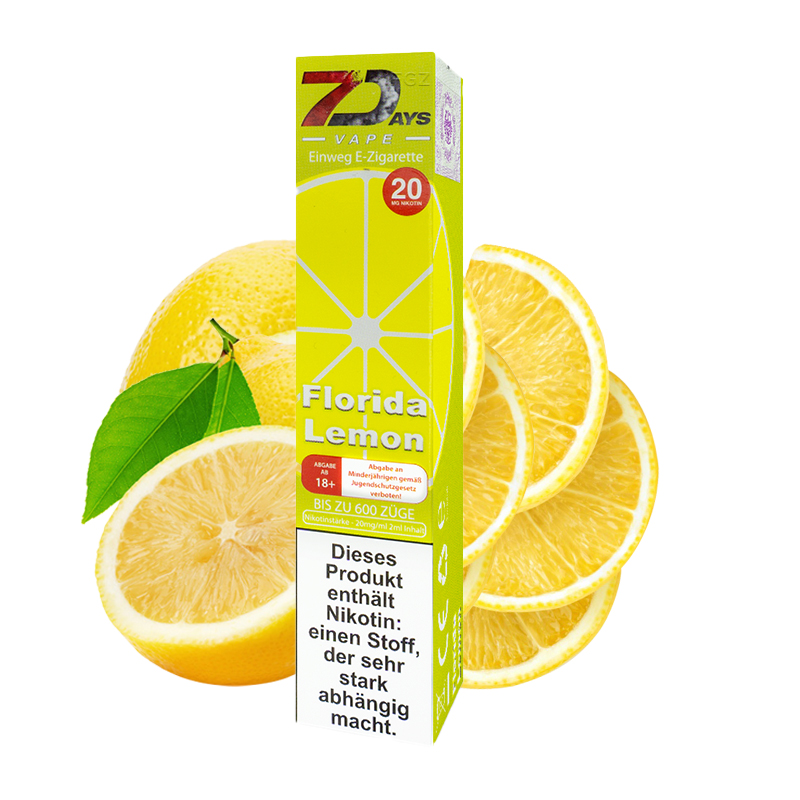 7 Days Vape - E-Shisha - Florida Lemon