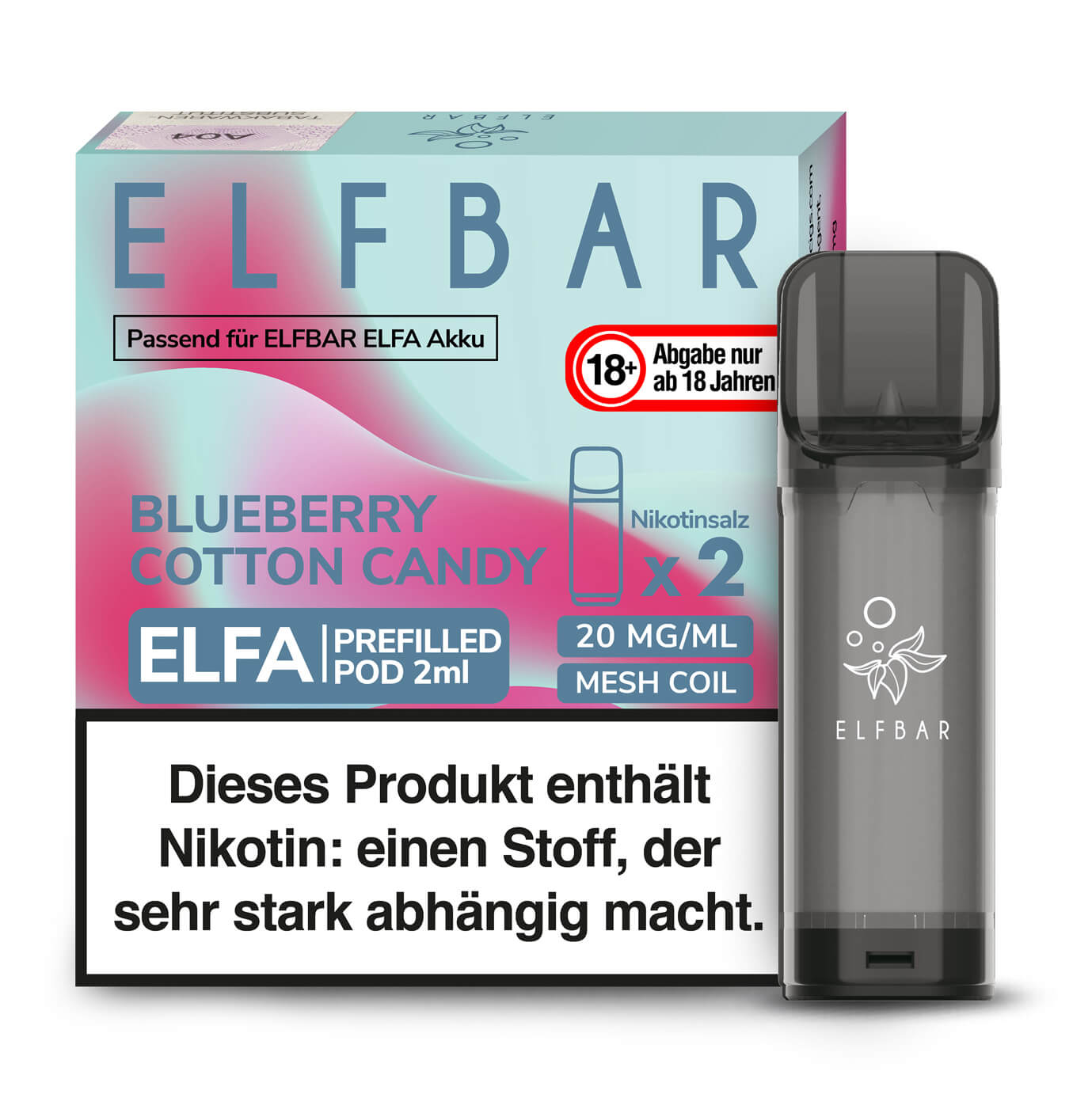 Elf Bar ELFA Prefilled Pod Blueberry Cotton Candy (2Stk.)