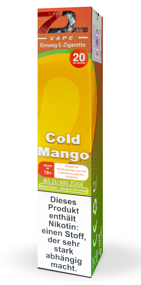 7 Days Vape - E-Shisha - Cold Mango
