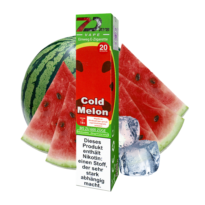 7 Days Vape - E-Shisha - Cold Melon