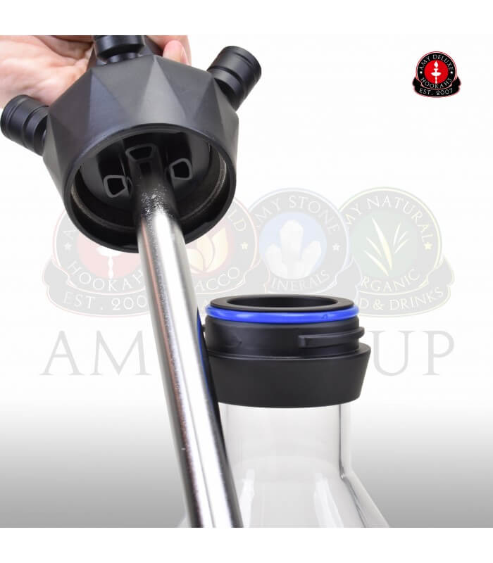 Premium-Wasserpfeife PSMBK-BK 65 cm Amy Deluxe Shisha 062 Alu Diamond S Klick 