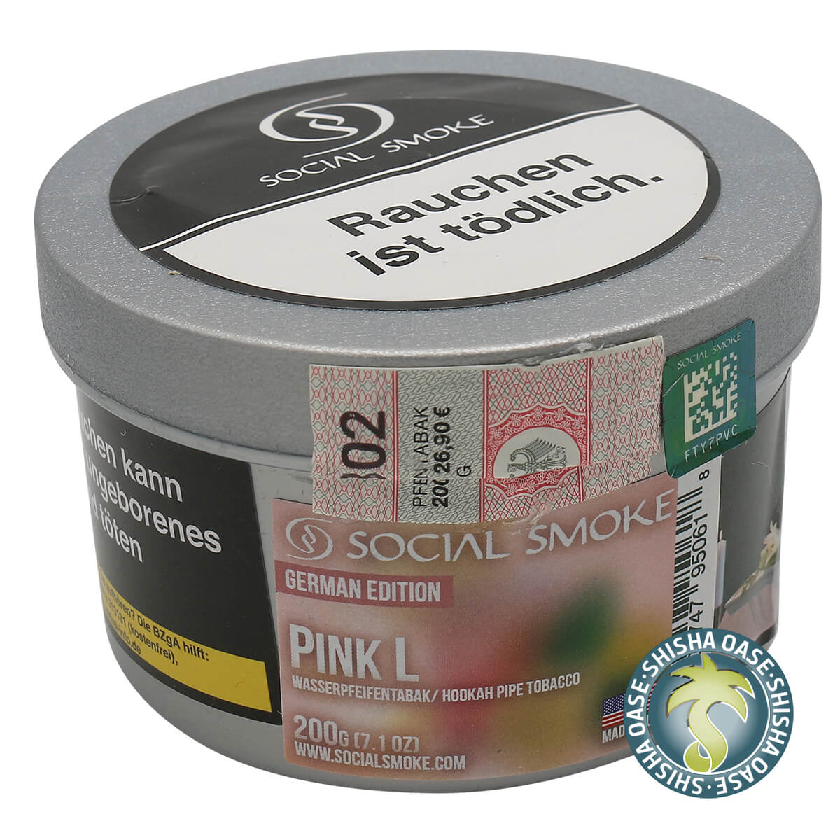 Social Smoke Tabak Pink L 200g Dose
